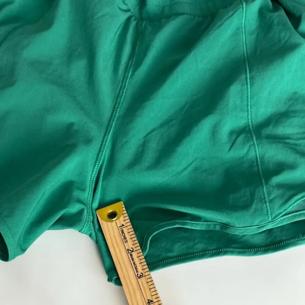 Lululemon Hotty Hot High-Rise Lined Running Shorts Green Size 6